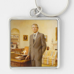 James Carter White House Presidential Portret Sleutelhanger
