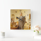 James Carter White House Presidential Portret Vierkante Klok (Huis)