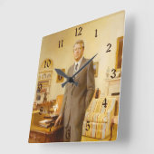 James Carter White House Presidential Portret Vierkante Klok (Hoek)