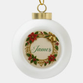 James Christmas Ornament – Personalized Gift Ball (Voorkant)