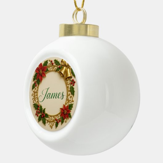 James Christmas Ornament – Personalized Gift Ball (Rechts)