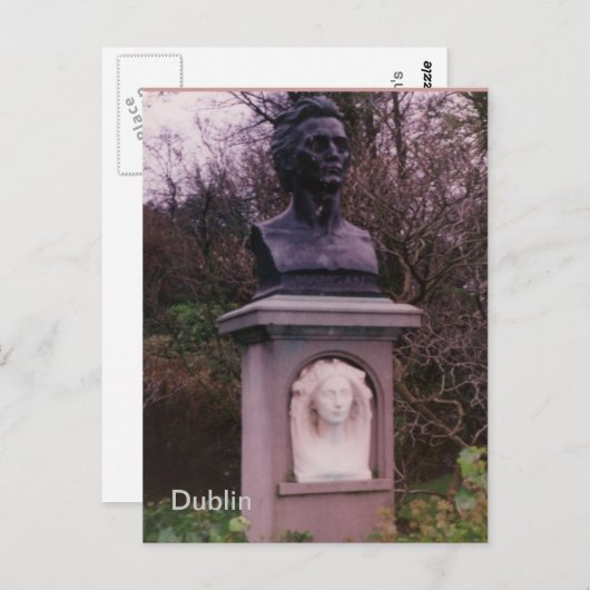 James Clarence Mangan Monument, Dublin, Ierland Briefkaart (Voorkant / Achterkant)