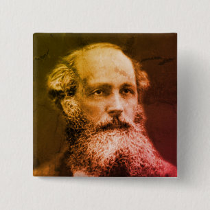 James Clerk Maxwell Vierkante Button 5,1 Cm