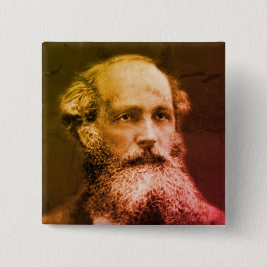 James Clerk Maxwell Vierkante Button 5,1 Cm (Voorkant)