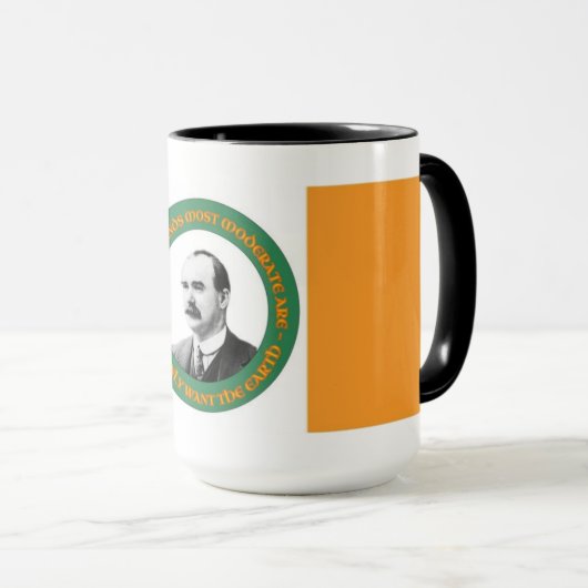 James Connolly Quote - Irish Flag - Coffee Mok (Voorkant rechts)