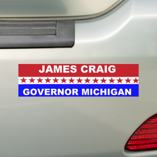 James Craig Michigan Gouverneur Bumpersticker (Op auto)