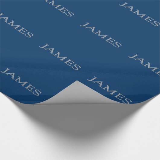 James Custom Name Wrapping Paper Cadeaupapier (Hoek)