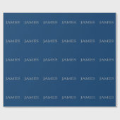 James Custom Name Wrapping Paper Cadeaupapier (Vlak)