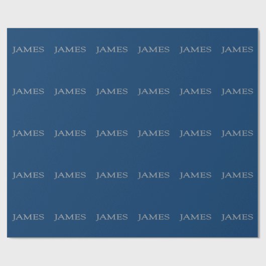 James Custom Name Wrapping Paper Cadeaupapier (Vlak)