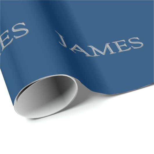 James Custom Name Wrapping Paper Cadeaupapier (Rol Hoek)
