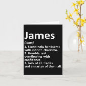 James Definition Personal Name Funny Birthday Kaart (Gele Bloem)