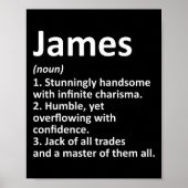 James Definition Personal Name Funny Birthday Poster (Voorkant)