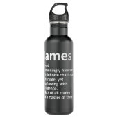 JAMES Definition Personalized Name Funny Birthday Waterfles (Voorkant)