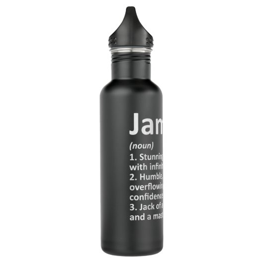 JAMES Definition Personalized Name Funny Birthday Waterfles (Links)