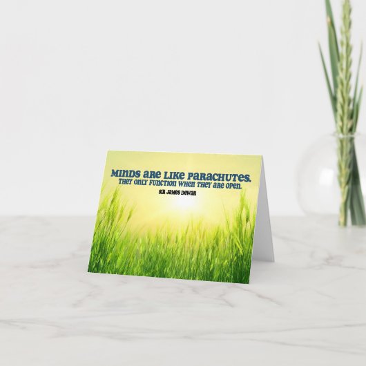 James Dewar Inspirerend Quote "Minds" Bedankkaart (Voorkant)