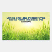 James Dewar Inspirerend Quote "Minds" Rechthoekige Sticker (Voorkant)