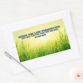 James Dewar Inspirerend Quote "Minds" Rechthoekige Sticker