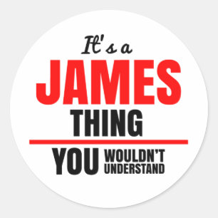 James ding dat je niet zou begrijpen ronde sticker