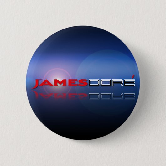 James Dore Button Logo blauwe lense flare (Voorkant)