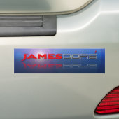 James Dore Logo blauwe lense flare Bumpersticker (Op auto)
