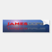 James Dore Logo blauwe lense flare Bumpersticker (Voorkant)