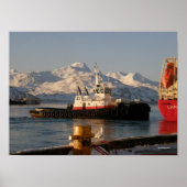 James Dunlap Tugboot in de Nederlandse haven, Alas Poster (Voorkant)