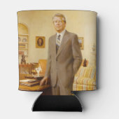 James Earl Carter schilderde een Amerikaans Presid Blikjeskoeler (Achterkant)
