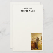 James Earl Carter schilderde een Amerikaans Presid Briefpapier (Voorkant / Achterkant)