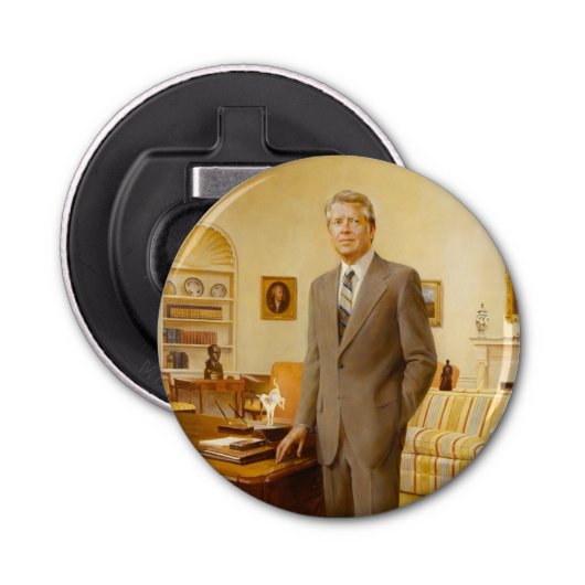 James Earl Carter schilderde een Amerikaans Presid Button Flesopener (Voorkant)
