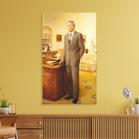 James Earl Carter schilderde een Amerikaans Presid Canvas Afdruk (Insitu (Woonkamer))