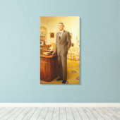 James Earl Carter schilderde een Amerikaans Presid Canvas Afdruk (Insitu (Houten vloer))