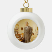 James Earl Carter schilderde een Amerikaans Presid Keramische Bal Ornament (Voorkant)