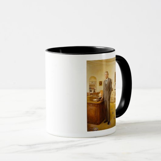 James Earl Carter schilderde een Amerikaans Presid Mok (Voorkant rechts)