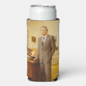 James Earl Carter schilderde een Amerikaans Presid Seltzer Blikjeskoeler (Seltzer Voorkant)