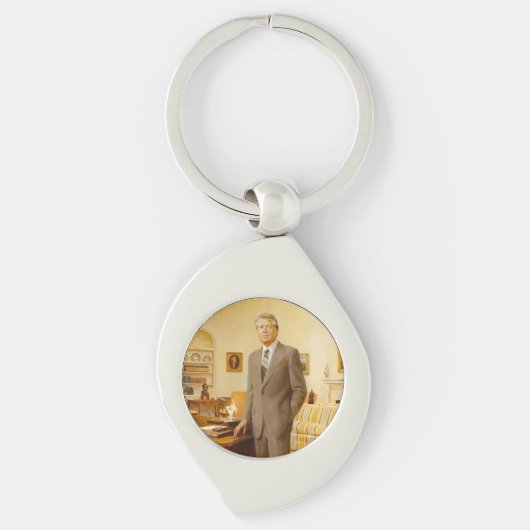 James Earl Carter schilderde een Amerikaans Presid Sleutelhanger (Voorkant)
