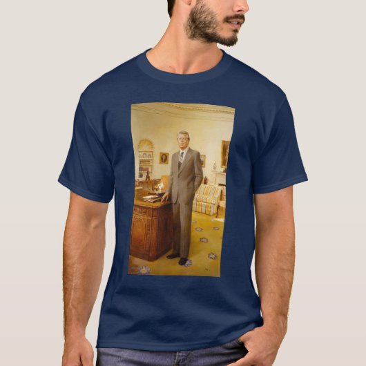 James Earl Carter schilderde een Amerikaans Presid T-shirt (Voorkant)