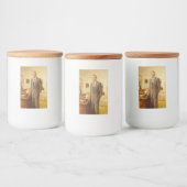 James Earl Carter schilderde een Amerikaans Presid Voedselcontainer Etiket (Flessen)