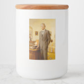 James Earl Carter schilderde een Amerikaans Presid Voedselcontainer Etiket (Voorkant)