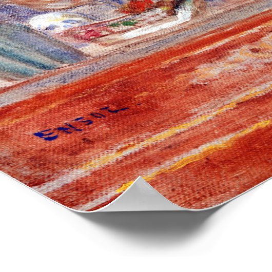 James Ensor Un bon munt chez moi Poster (Hoek)