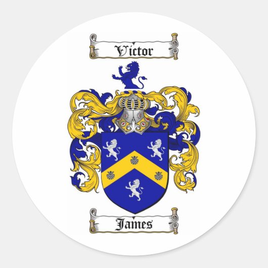 JAMES FAMILY CREST - JAMES WAPEN RONDE STICKER (Voorkant)