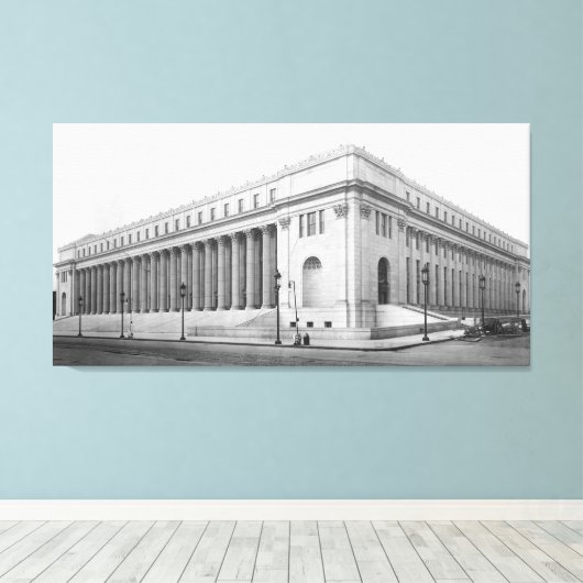  James Farley NYC Post Kantoor Foto Canvas Afdruk (Insitu (Houten vloer))