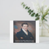 James Fenimore Cooper Oorlogsquote Briefkaart (Staand voorkant)