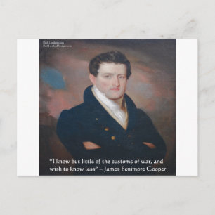 James Fenimore Cooper Oorlogsquote Briefkaart