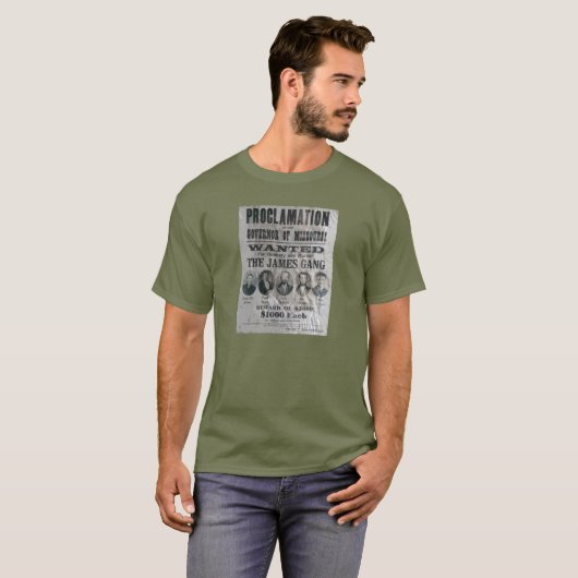 James Gang Gezocht Poster T-shirt (Voorkant volledig)