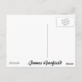 James Garfield 20 Briefkaart (Achterkant)