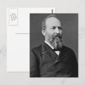 James Garfield 20th President Briefkaart (Voorkant / Achterkant)
