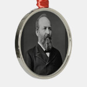 James Garfield 20th President Metalen Ornament (Rechts)