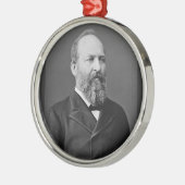 James Garfield 20th President Metalen Ornament (Links)