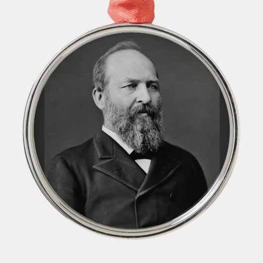 James Garfield 20th President Metalen Ornament (Voorkant)