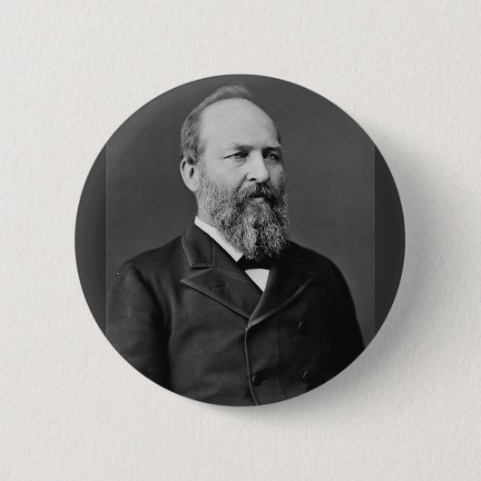 James Garfield 20th President Ronde Button 5,7 Cm (Voorkant)